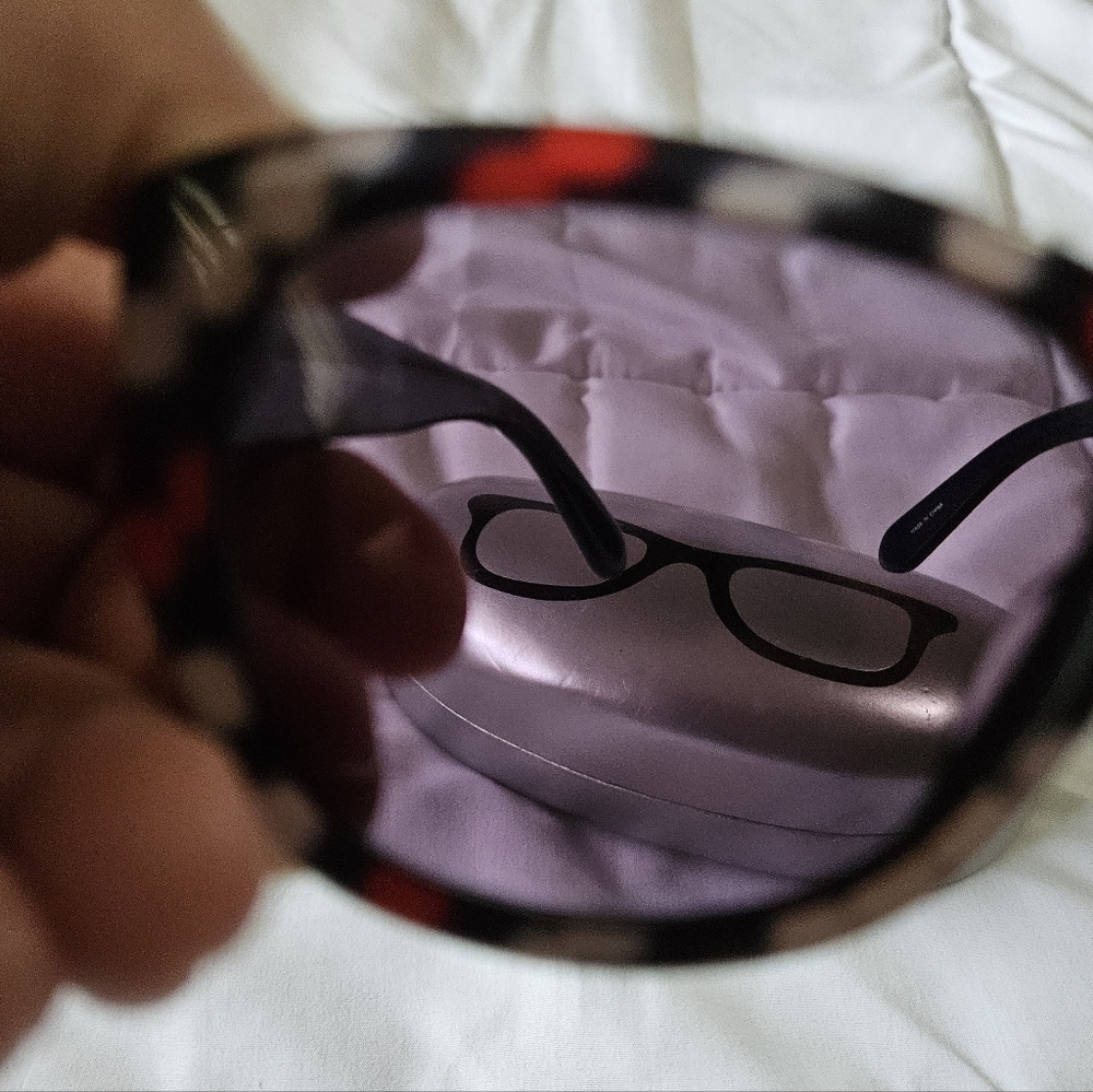 Kate Spade KIA/S Cat Eye Sunglasses - Red Black White Diagonal Dots - EUC - Picture 3 of 9